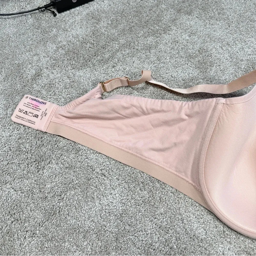 ThirdLove Pima Cotton T-Shirt Bra Plus Size 46D - Image 7