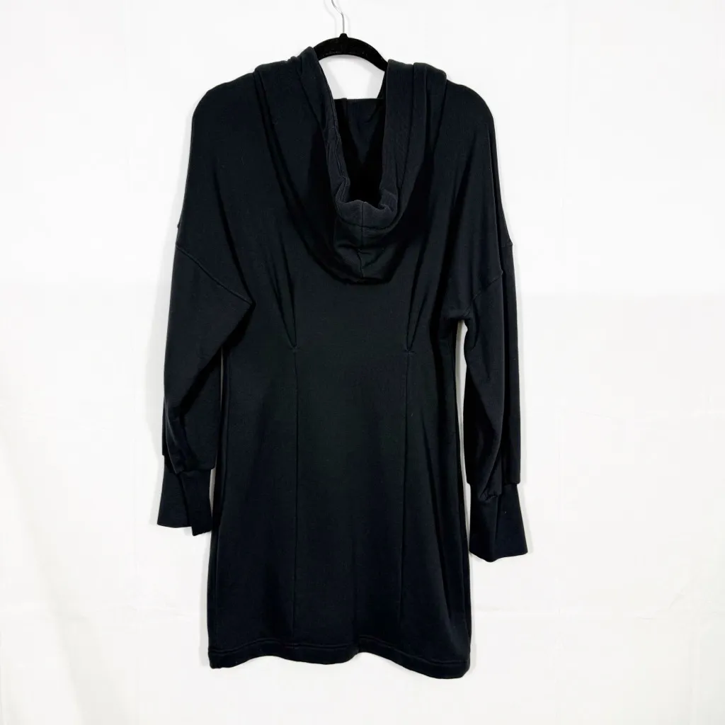 Ba&sh Vara Hoodie Sweatshirt Dress Black Noir - Image 5