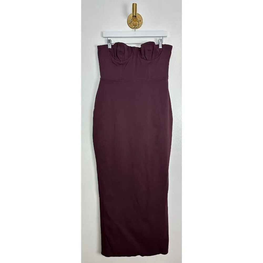 HOUSE OF CB Lucia Strapless Corset Maxi Dress in Grape Size Large+ (X-Large) - Image 5