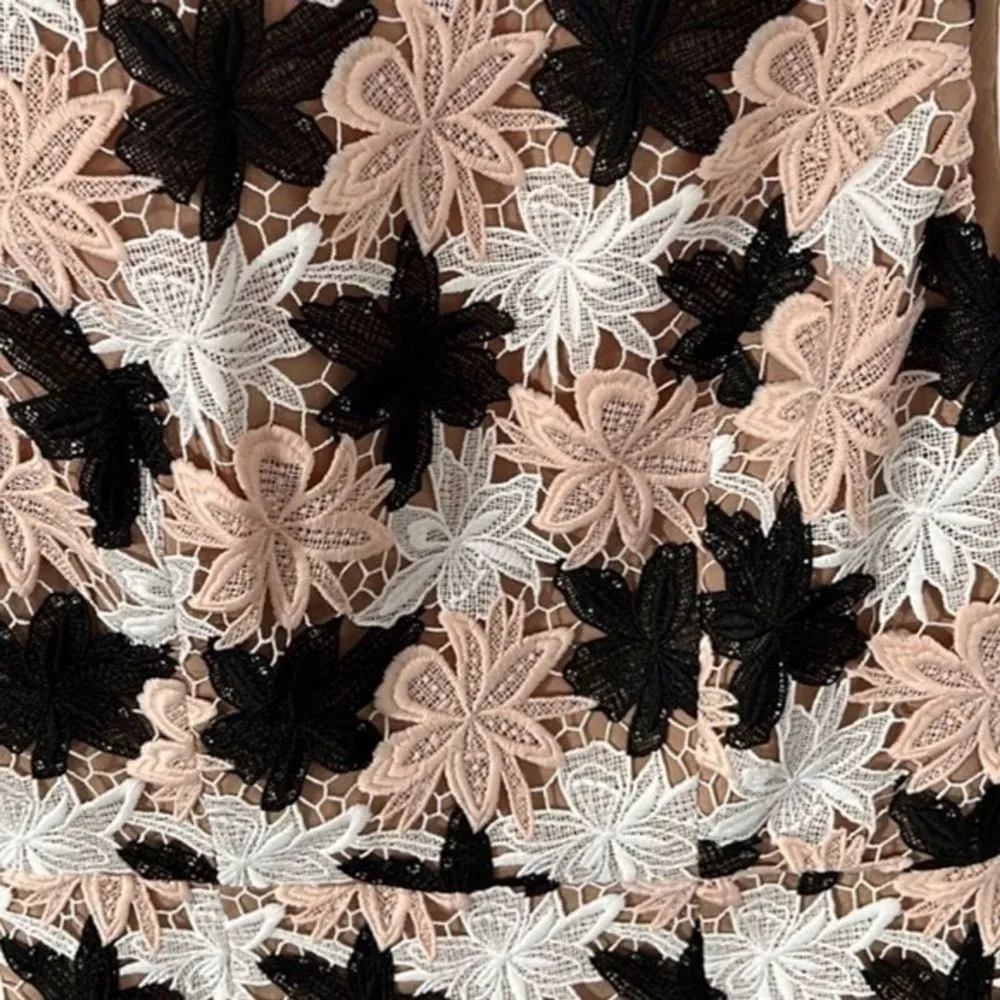 Anthropologie‎ Dress The Population Ines Embroidered Lace Flounce Dress Sz S NEW - Image 8