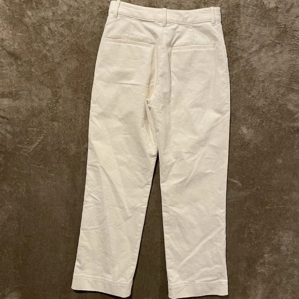 NWT $150 Club Monaco Pants Womens Sz 0 Cream Corduroy High Rise Patch Pockets - Image 5