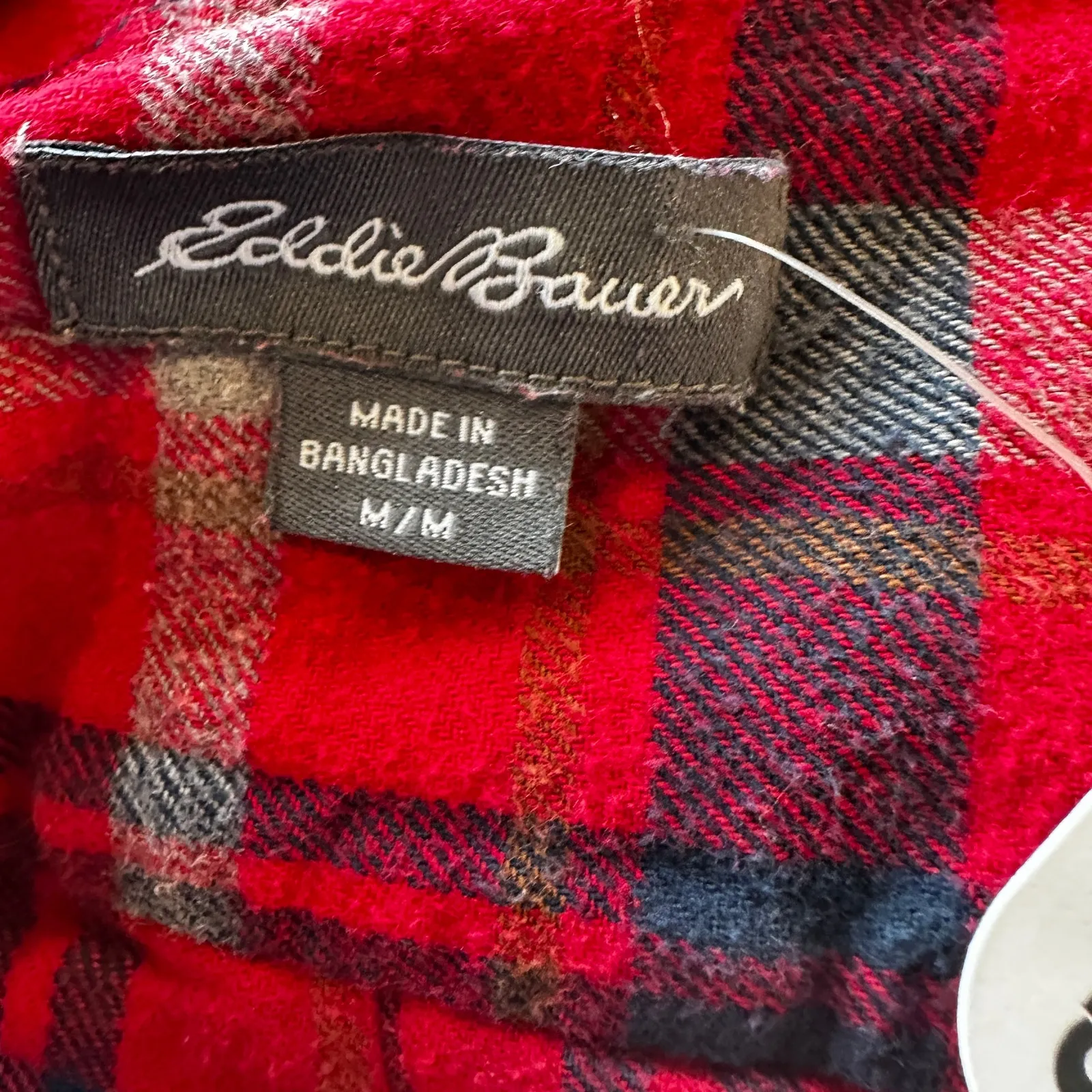 Montana State Bobcats Plaid Flannel Shirt MEDIUM Oversized Tailgate Football MSU Blue - Image 4