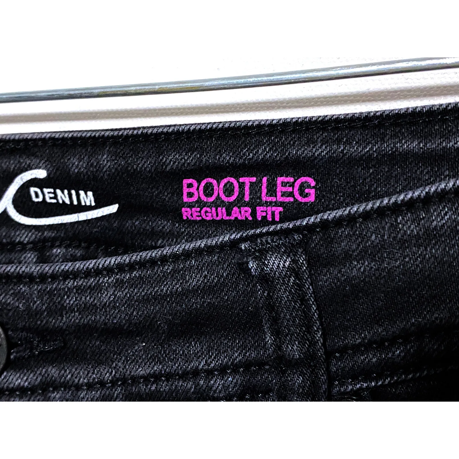 INC Denim Boot Leg Regular Fit Jeans Womens 6 Stretch Whimsigoth Capsule Western Black - Image 6