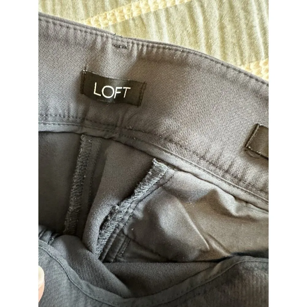 Ann Taylor LOFT Julie Skinny Gray Trouser Pant Flat Front Career Business 14T - Image 4