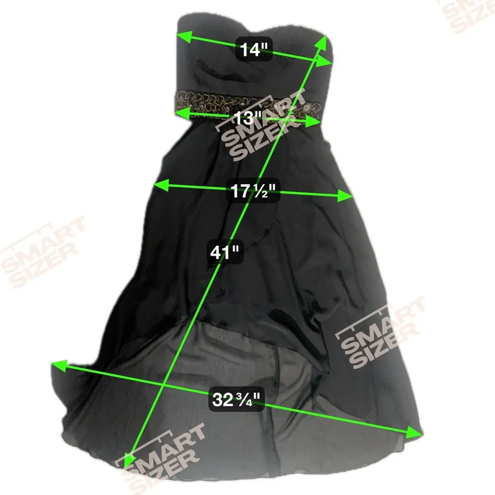 Y2K Black Strapless Babydoll Asymmetric Dress Sz3 FairyGrunge Whimsigoth Witchy - Image 4