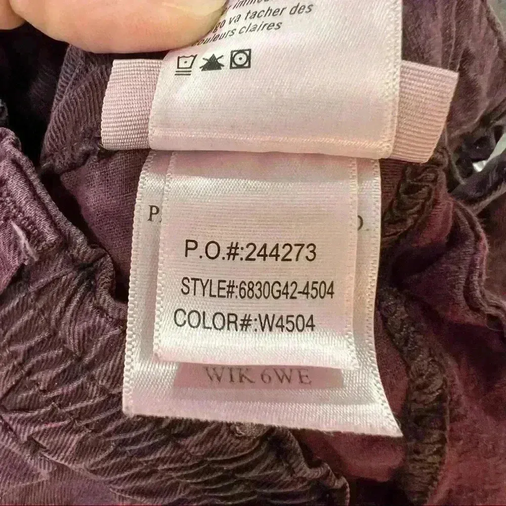 PAIGE Christy Pant Off Duty High Rise Pant Grosgrain Side Size 27 Deep Berry - Image 3