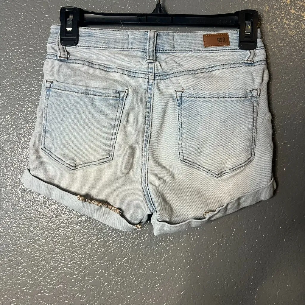 RSQ High-Rise Denim Shorties - Size S - Image 3