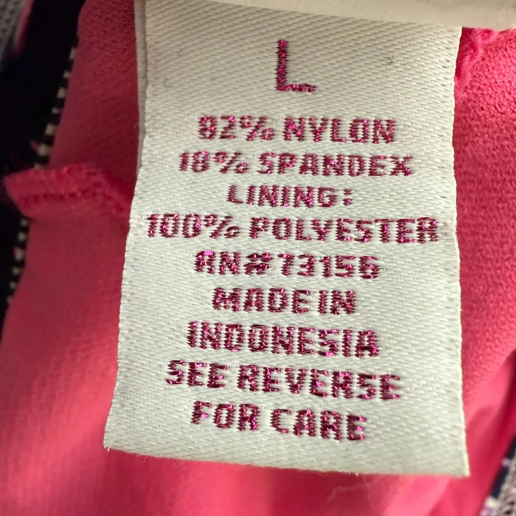 Candies Bikini Top Womens L Black Pink Feathers Adjustable Flounce Boho Swimsuit - Image 4