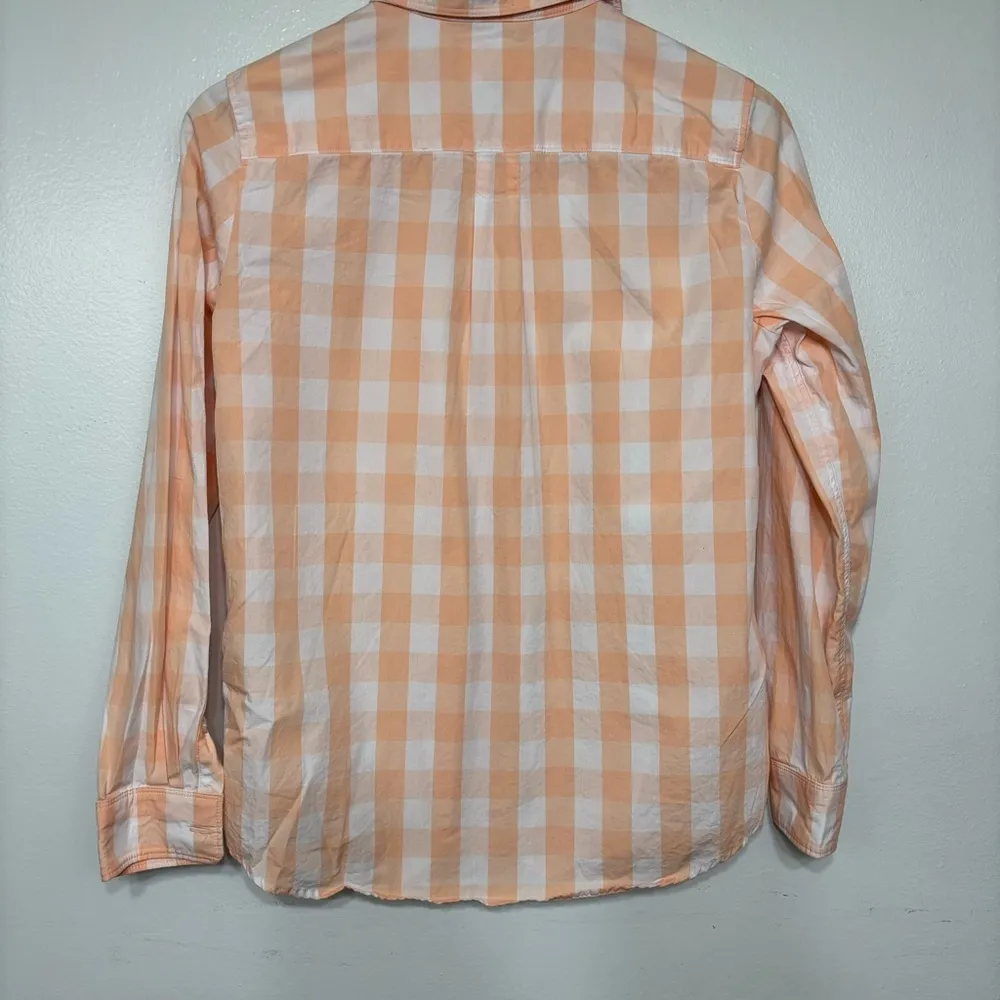 Banana Republic Women’s Gingham Plaid Soft Wash Button Down Shirt Size S - Image 6