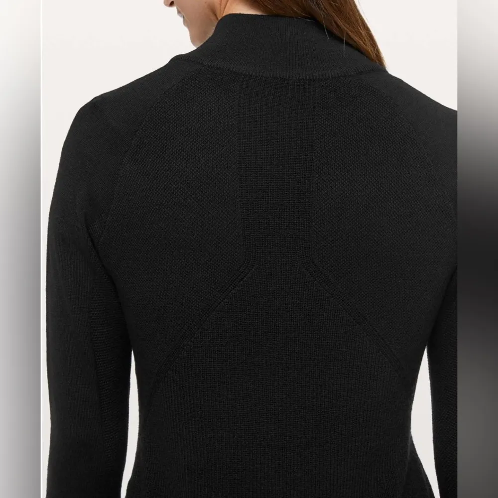 NWT Lululemon Time To Thrive Sweater Jacket in Black Size 8 - Image 3