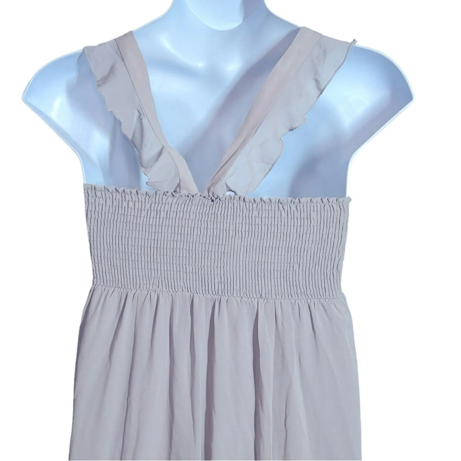 Show Me Your Mumu June Dove Gray Ruffle Maxi Dress M NWT Bridesmaid - Image 11