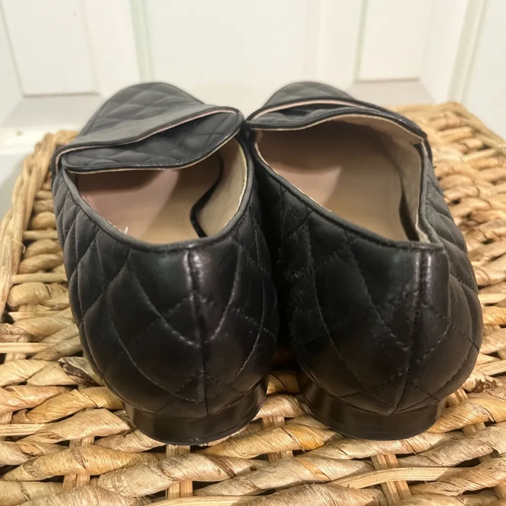 Essex Lane Shoes Tessie Black Quilted Leather Loafers size 7 leather - Image 9