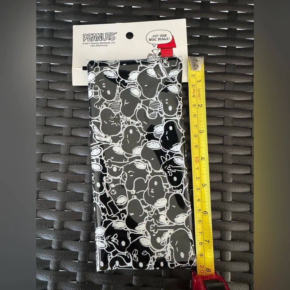 Peanuts snoopy clear plastic mini pouch Black - Image 2