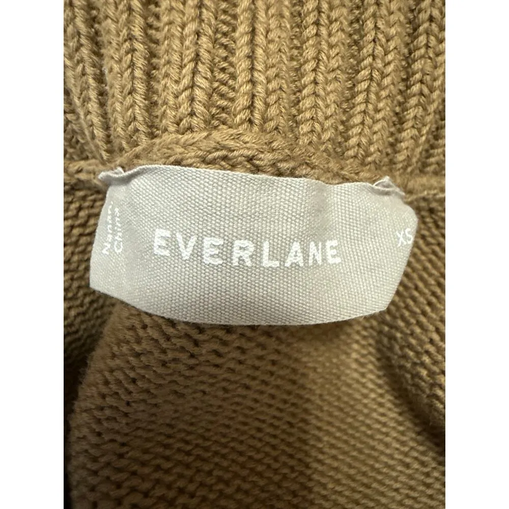 Everlane Women's Brown Knit Long Sleeve Turtleneck Sweatshirt Sweater Top Sz XS - Image 3