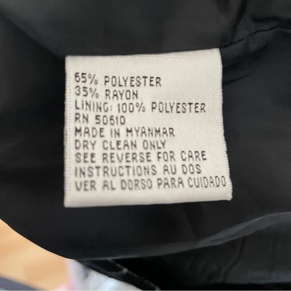 Le Suit  Black and White Short Sleeve Blazer Size 10 - Image 5