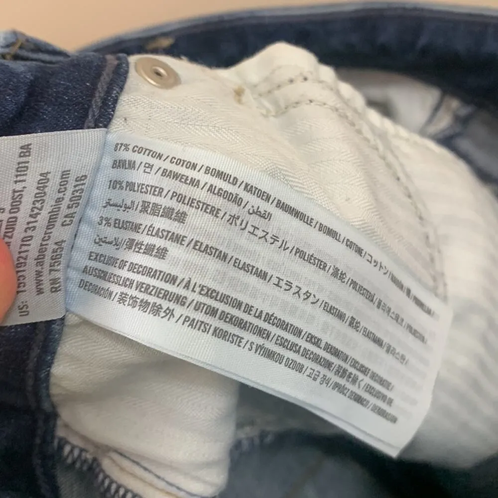 Abercrombie & Fitch Simone High Rise Super Skinny Distressed Jeans - Image 3