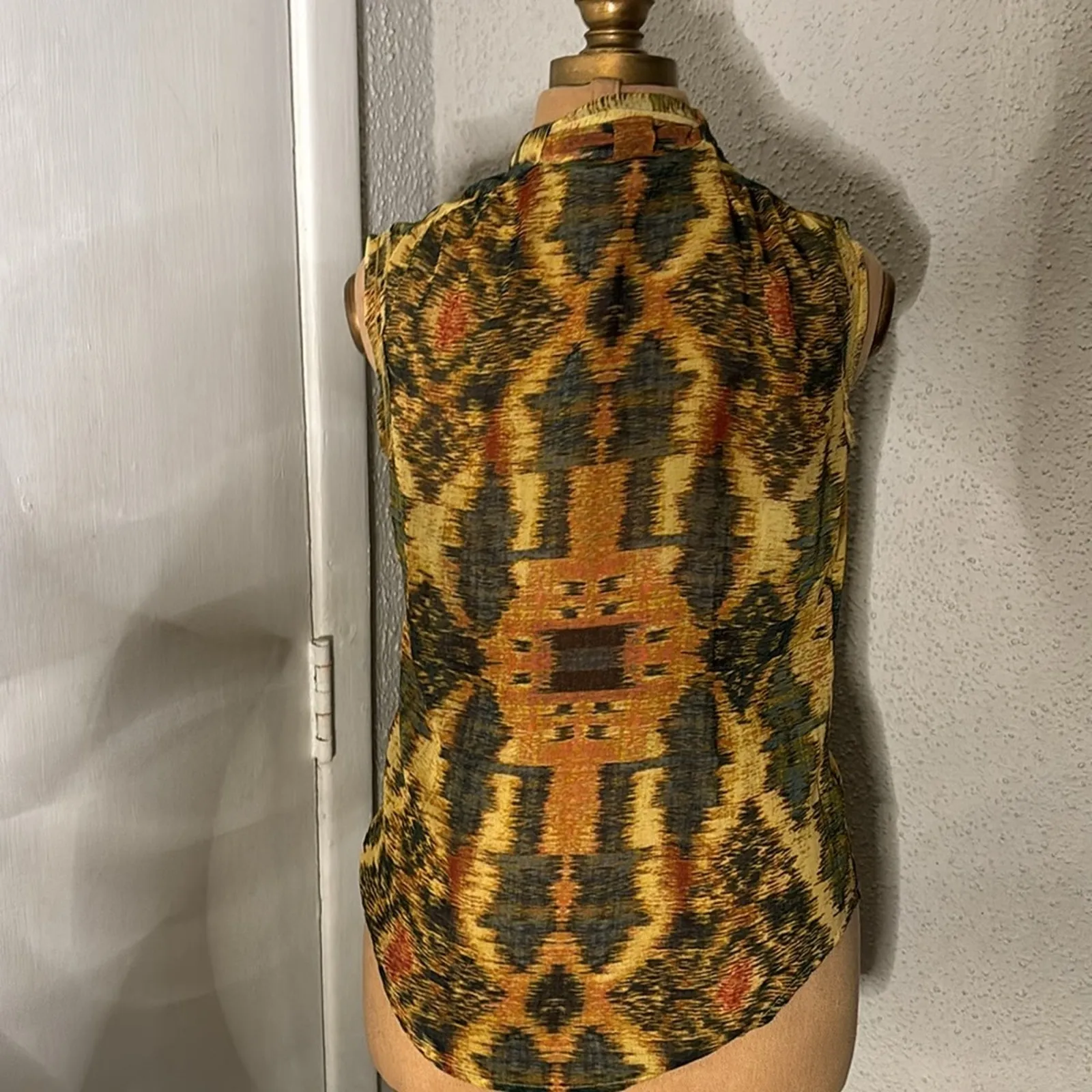 RACHEL Rachel Roy Multicolor NeckTie Blouse 2 Corporate Siren Dopamine Festival Yellow - Image 5