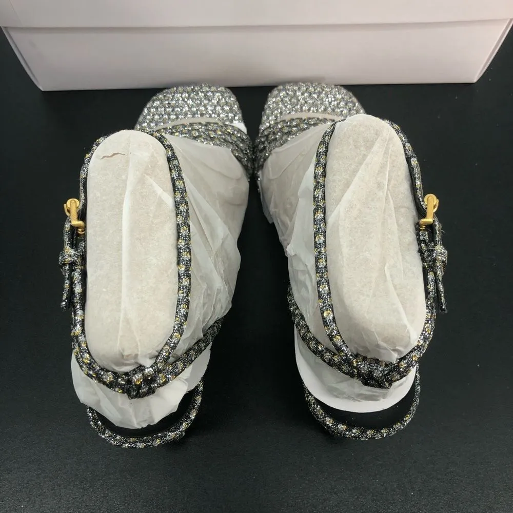 Rebecca Minkoff Nanine Silver Gold Strappy Ankle Strap Heeled Sandals - Image 11