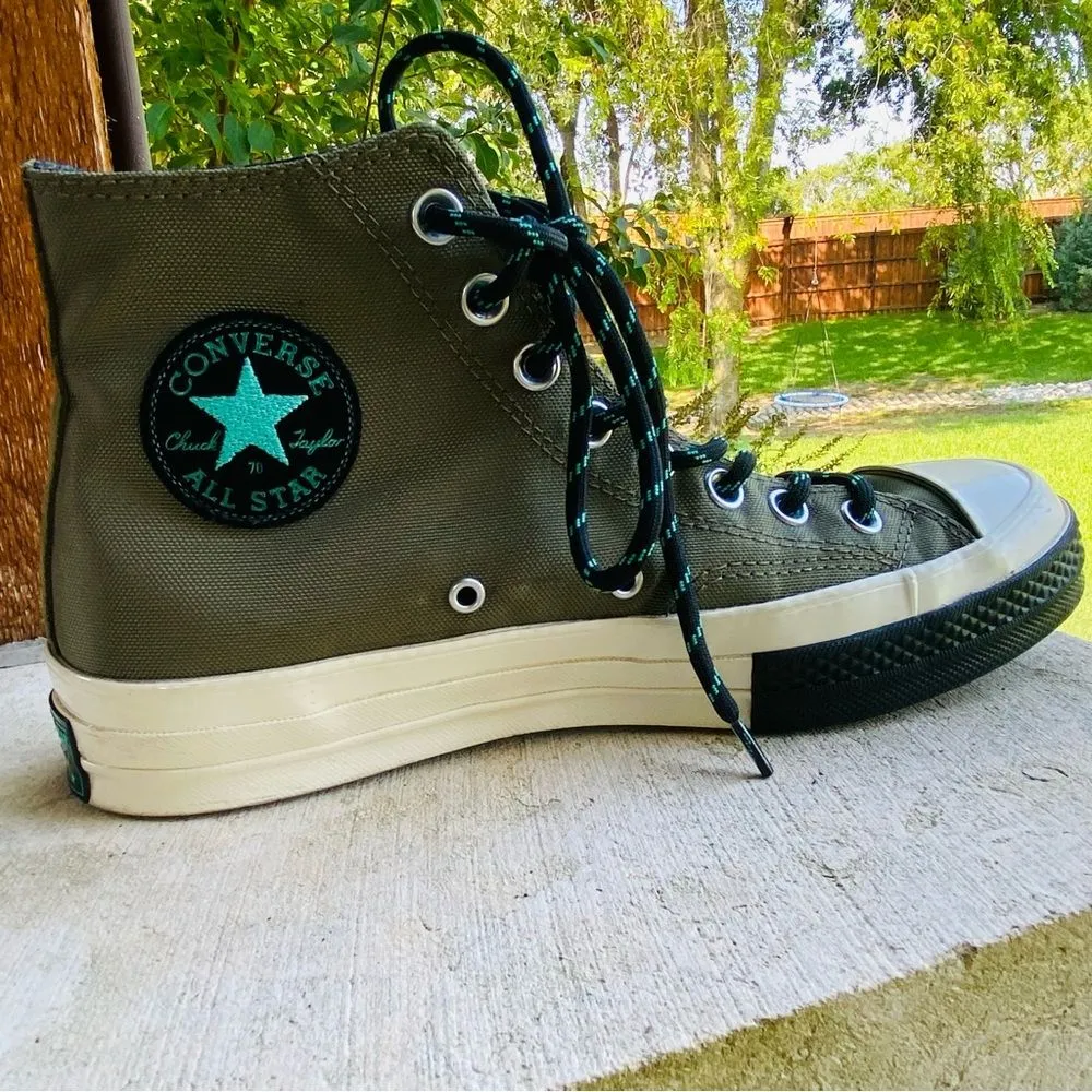 Converse Chuck Taylor All Star Hi 70 High Top 9.5 Wms /Mens 7.5 Surplus Green Hi - Image 2