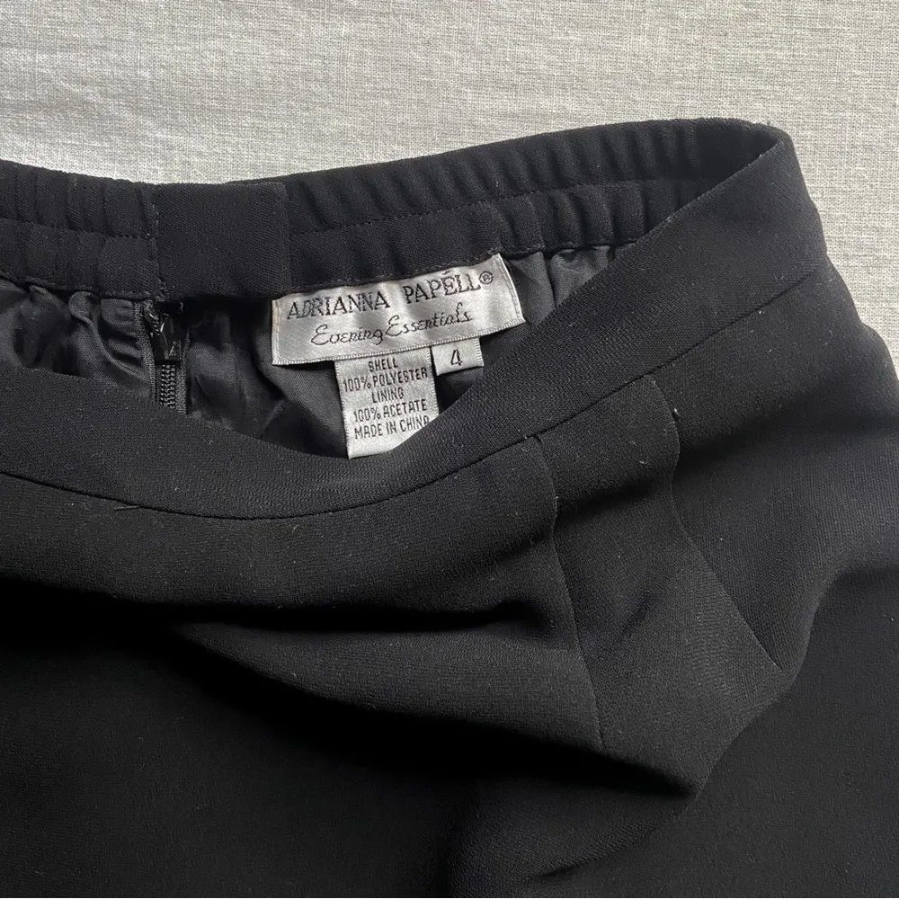 Adrianna Papell Vintage Long Black Midi Evening Skirt 26 waist, size 2, XS - Image 2