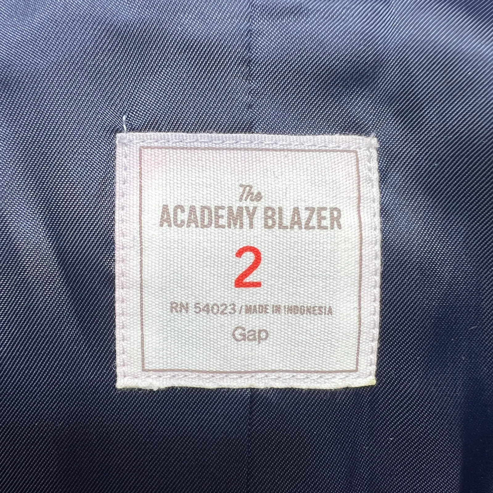 Gap The Academy Blazer Size 2 Button Front Long Sleeve Navy Blue School Boy - Image 2