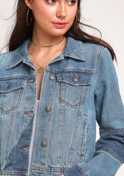 Free People Two Tone  jean jacket - Image 2