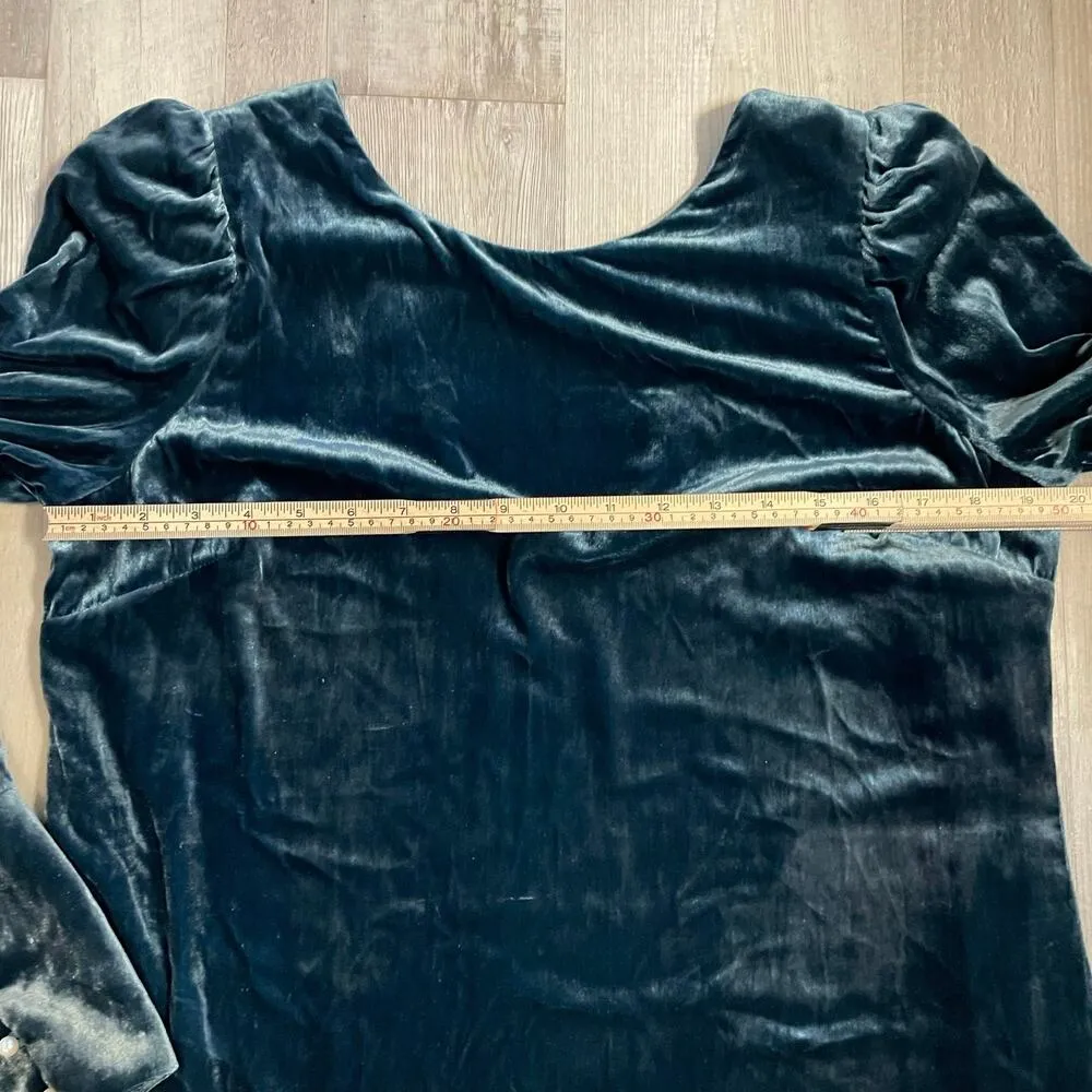 Charles Henry Womens Blue Velvet Sheath Dress Size Large - Image 5