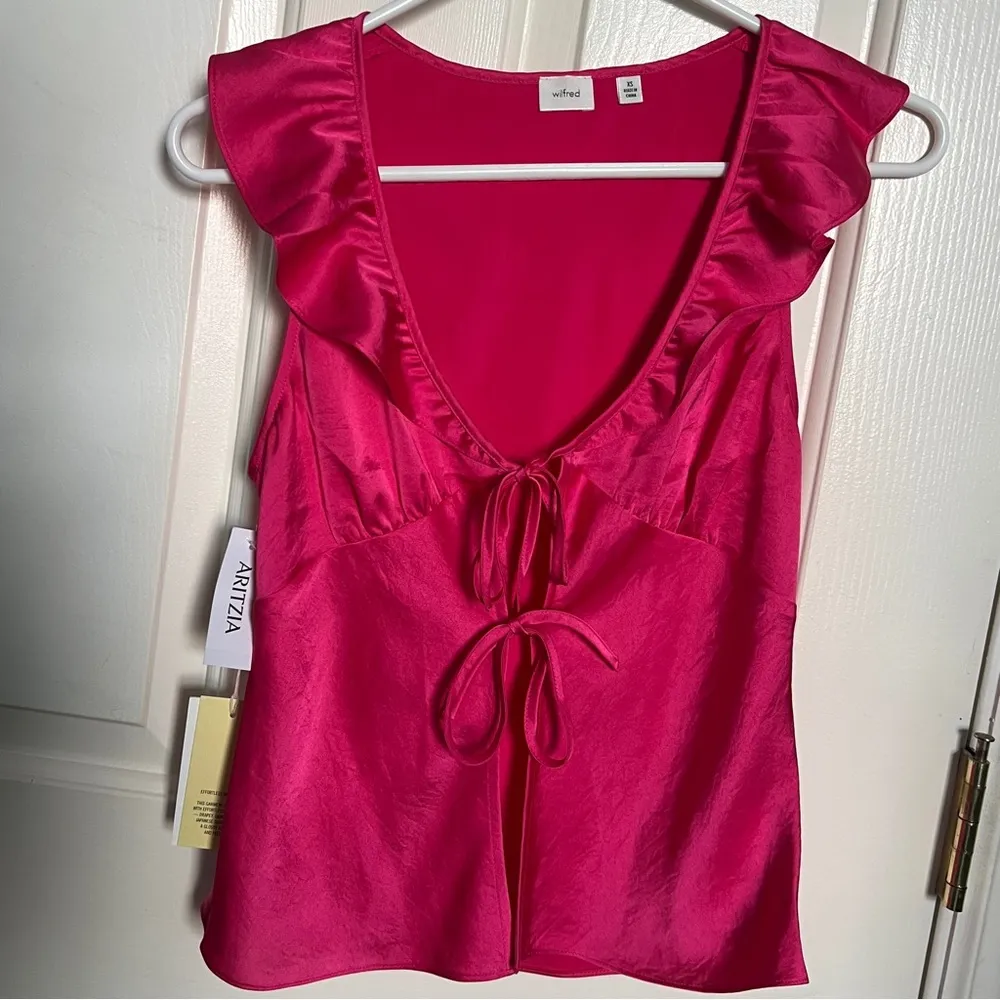 NWT Aritzia Wilfred Tonka Satin Blouse - Image 4