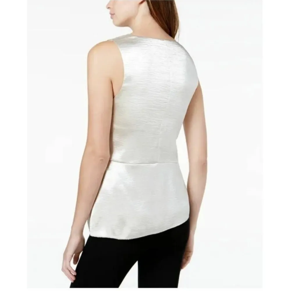 KENSIE Women's Gold Sleeveless V Neck Top Size: Medium Blouse $59 Layered - Image 2