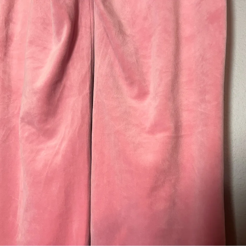 Juicy Couture Velour Pants Juicy Bling Back Butt Light Pink Y2K Size Small - Image 5