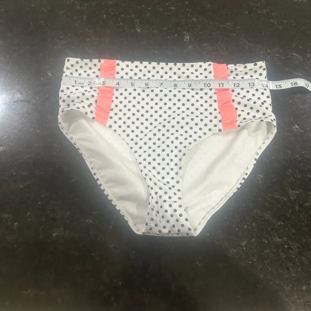 Juicy Couture Black/White Polka Dot High Waist Bikini Set Sz M EUC pinupgirl - Image 7
