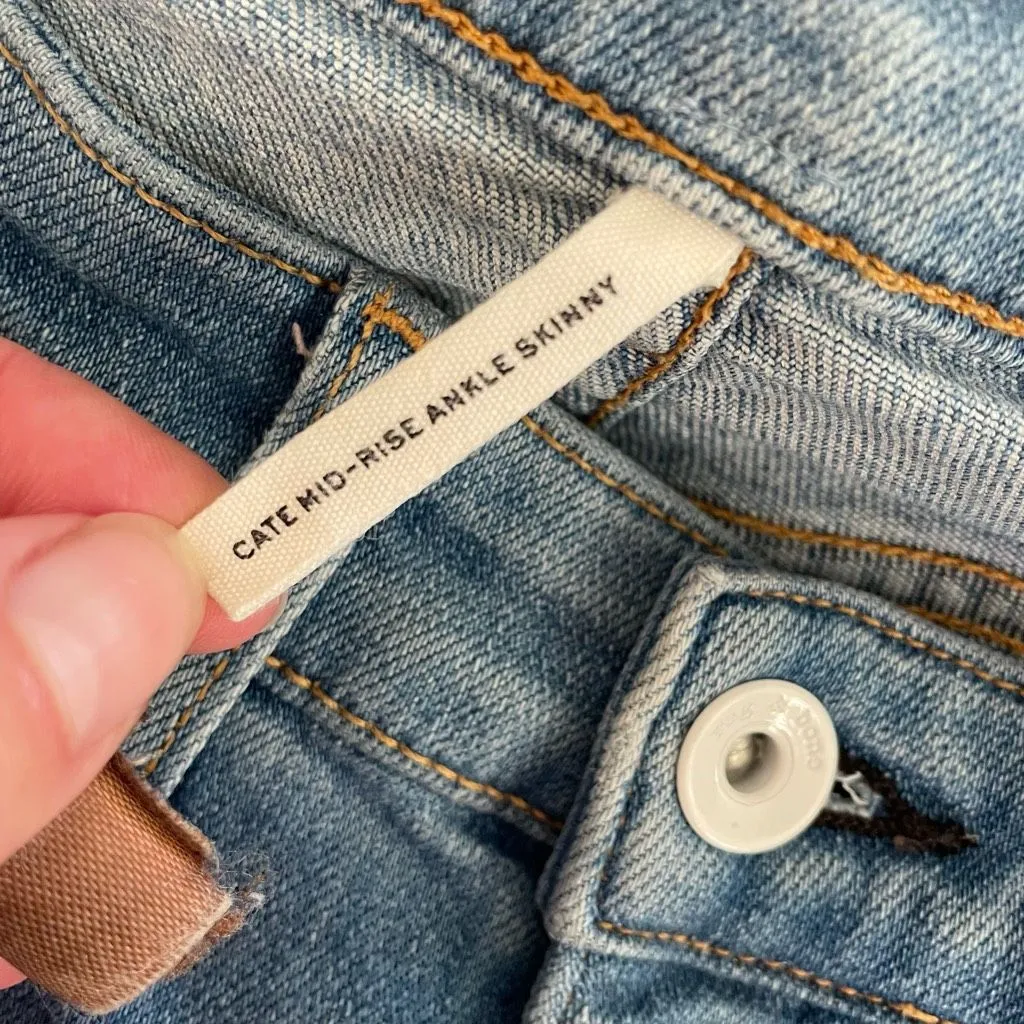 Rag & Bone Cate Mid-Rise Faded Camo Ankle Skinny Leg Jean 25 x 28 - Image 8