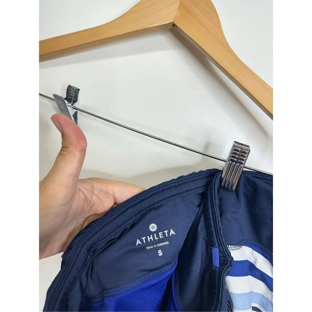 Athleta‎ Womens Athletic Striped Lined Blue/White Shorts Size XS - Image 5