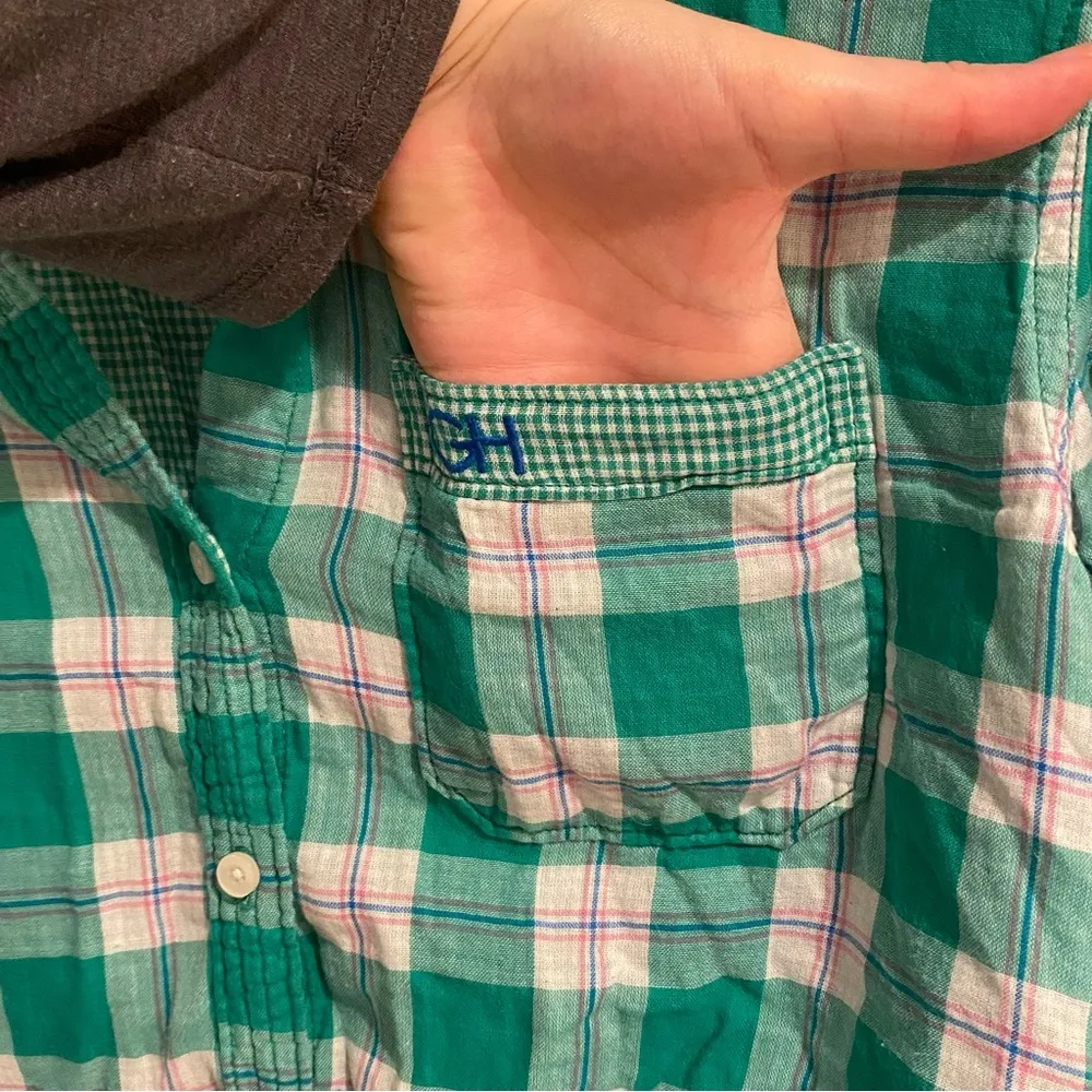 Gilly Hicks Plaid Button Up - Image 3