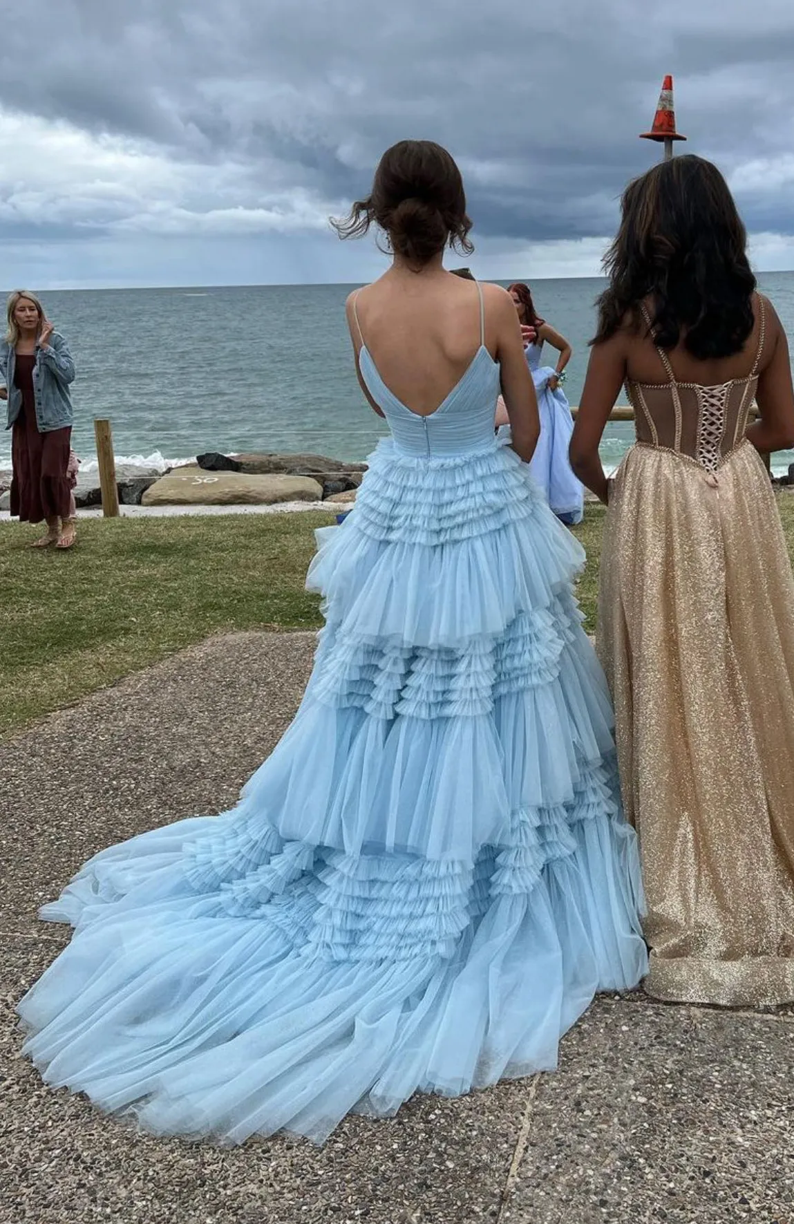 Blue Prom Dress Size 4 - Image 2