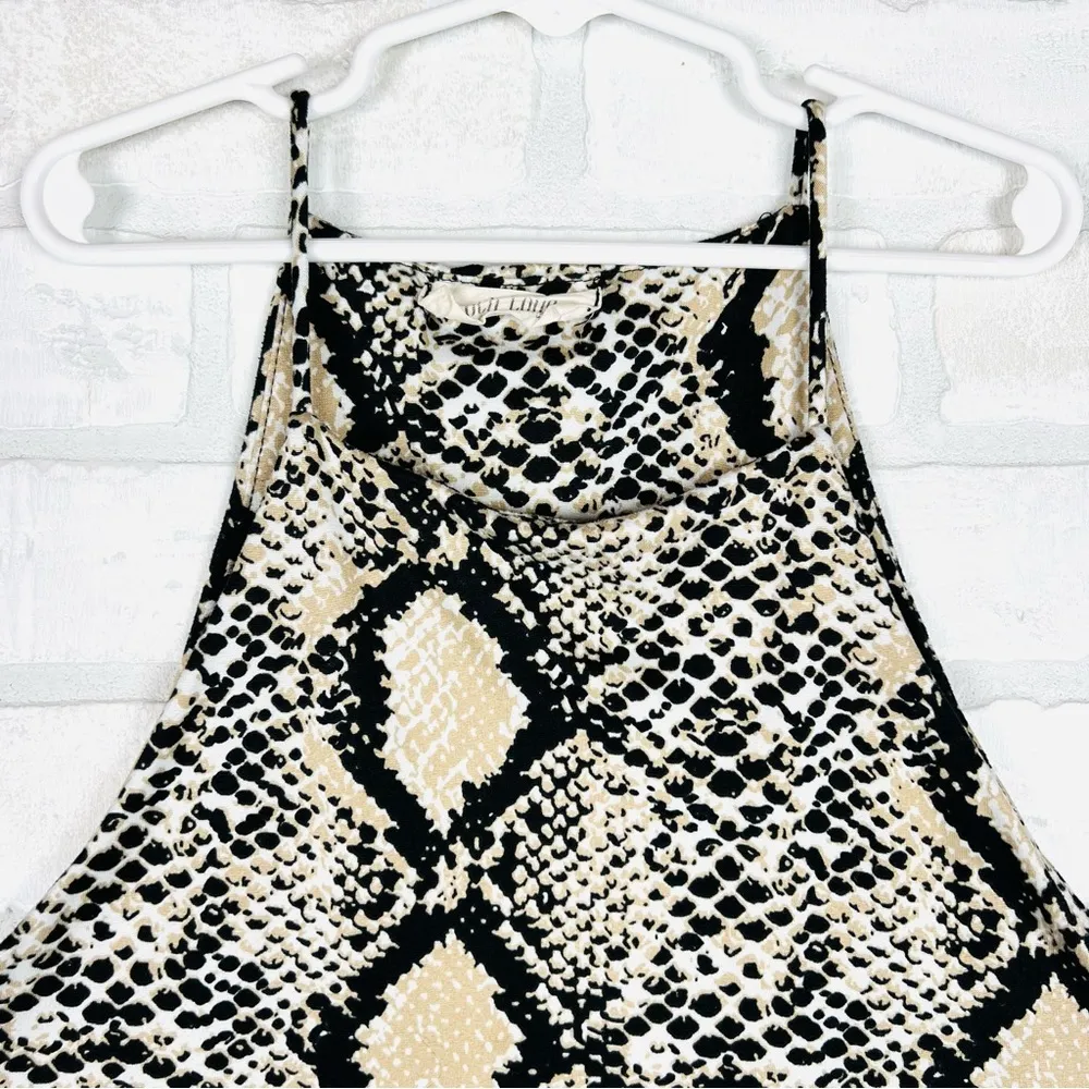 Peach Love Super Soft Snake Print Halter Top, size S/M Festival, Concert, Summer - Image 4