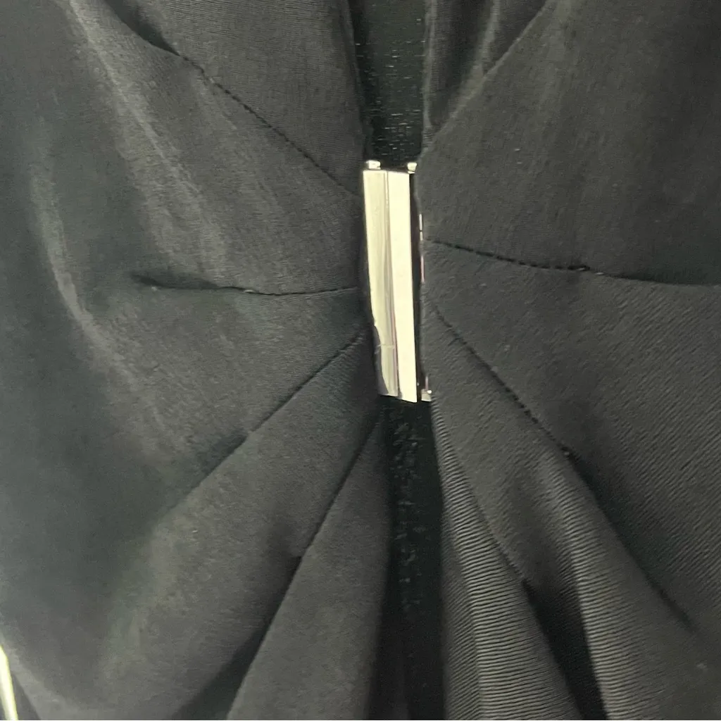 TRAVELERS By CHICO’S Black Long Sleeves Front Accent Hook Close Slinky Cardigan - Image 5