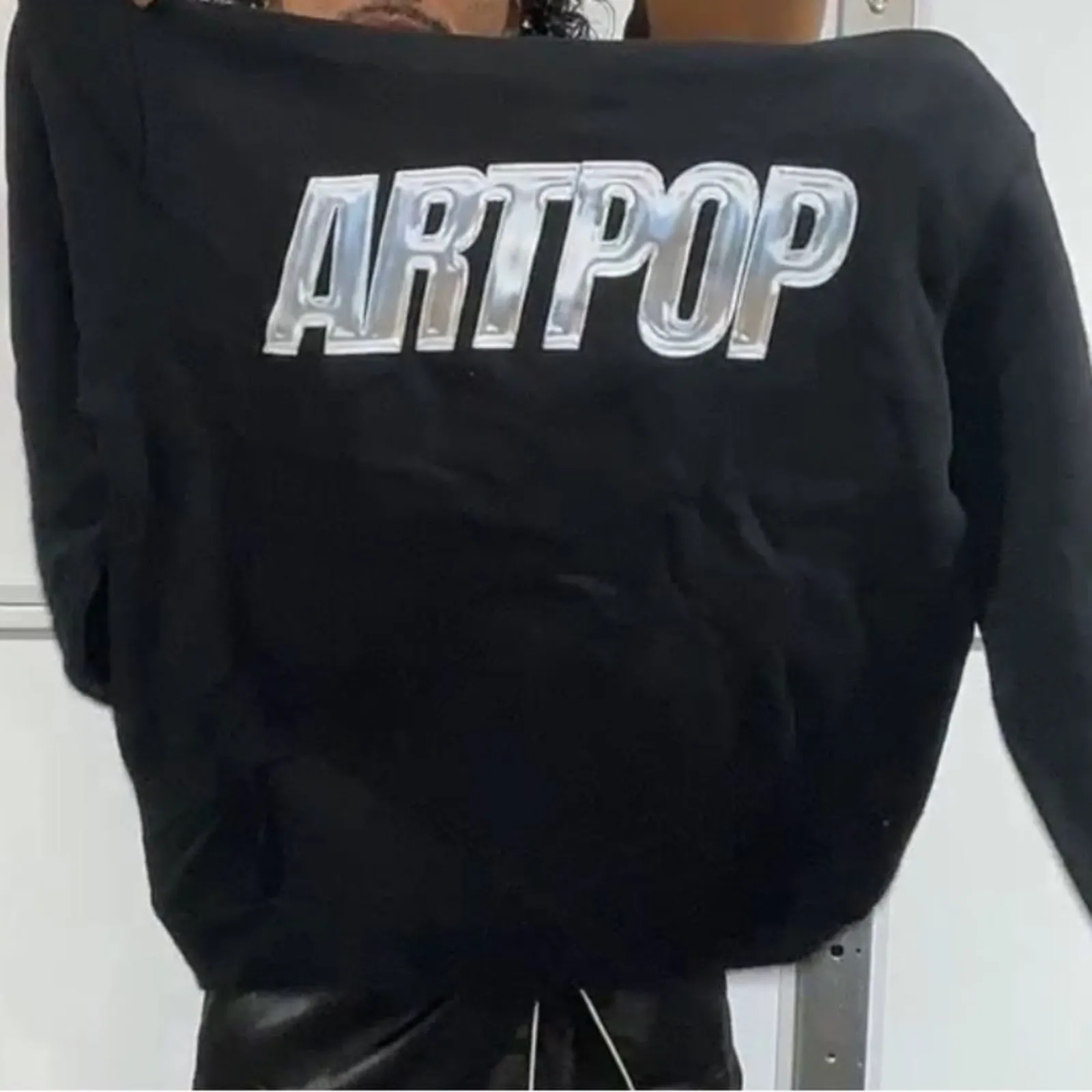 LADY GAGA ARTPOP Geometric Hoodie Size Medium New with Tag MSRP $90 Black - Image 5