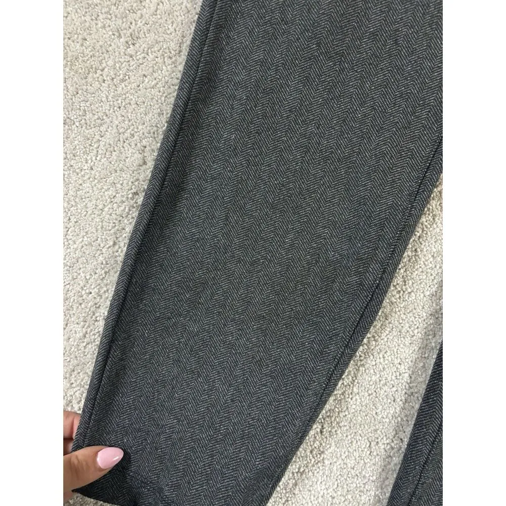 Eileen Fisher Small Black & gray Herringbone‎ Print Pull on Leggings - Image 3