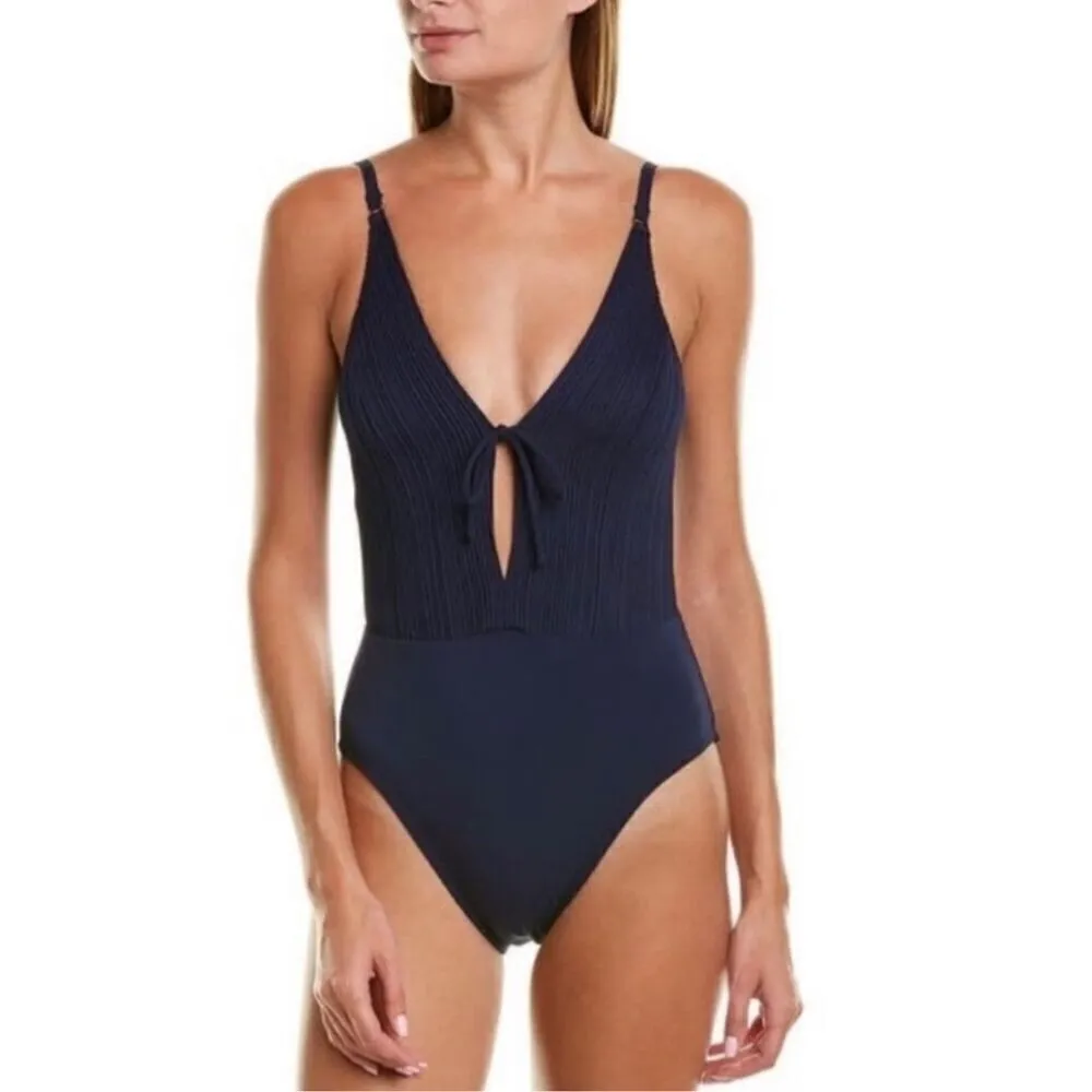 New. Robin Piccone navy one piece. Size 6. Retails $168 - Image 17