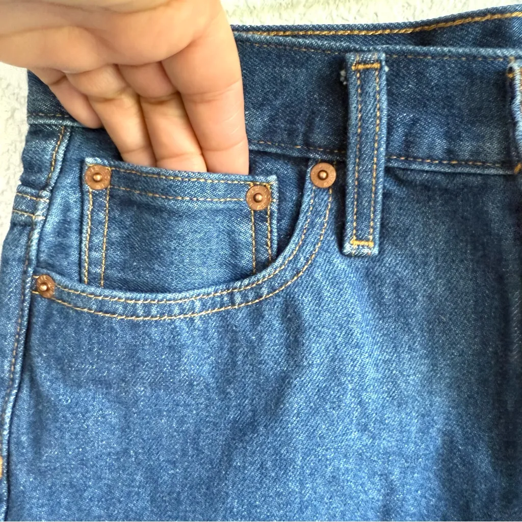 NWT J Crew Womens Shorts Blue Denim Mid Length Cut Off 100% Cotton Size 25 - Image 6