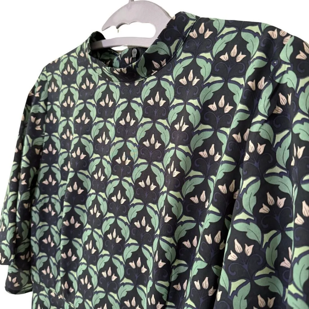 ETHEREAL by Paper Crane Anthropologie Mini Dress Flutter Sleeve Floral Small - Image 4