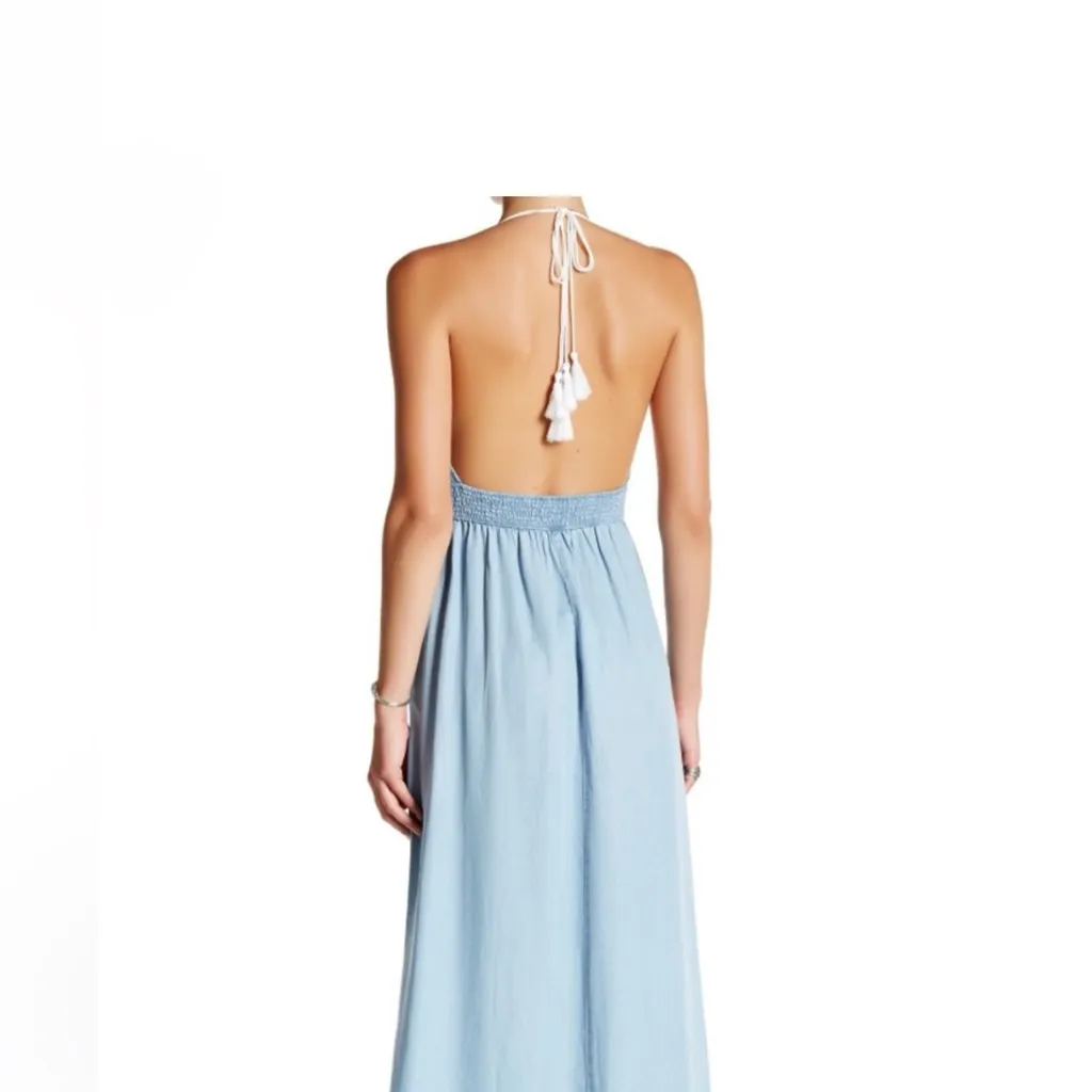 Lovestitch Light Blue Halter Maxi Dress - Image 2