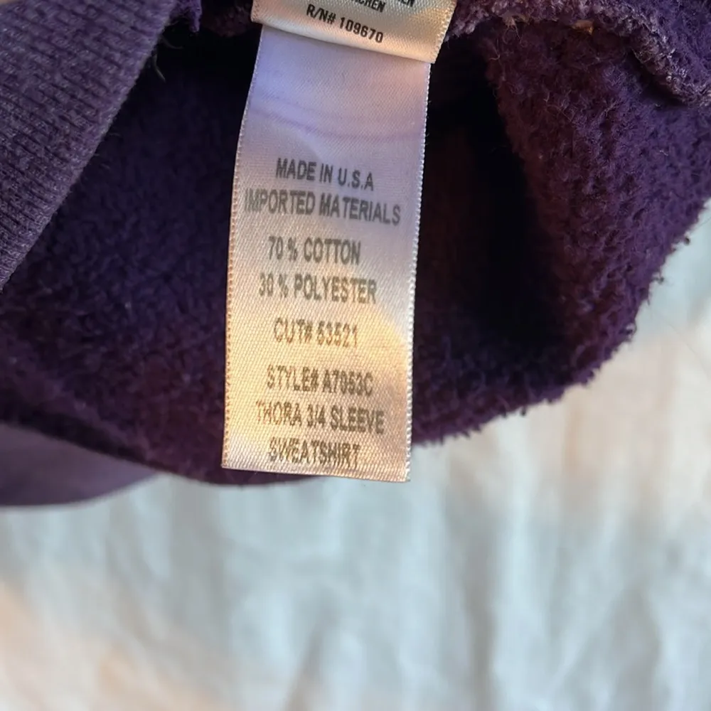 Agolde Thora Crewneck Heathered 3/4 Quarter Balloon Sleeve Sweatshirt - Image 5