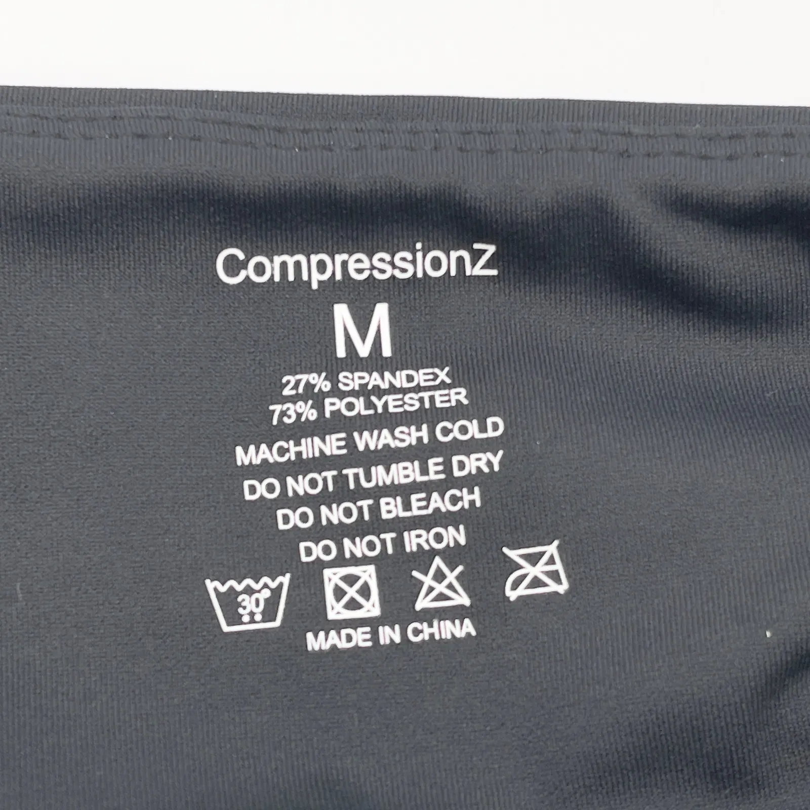 CompressionZ Womens Workout Leggings Medium Compression Training Gym Active Black - Image 6