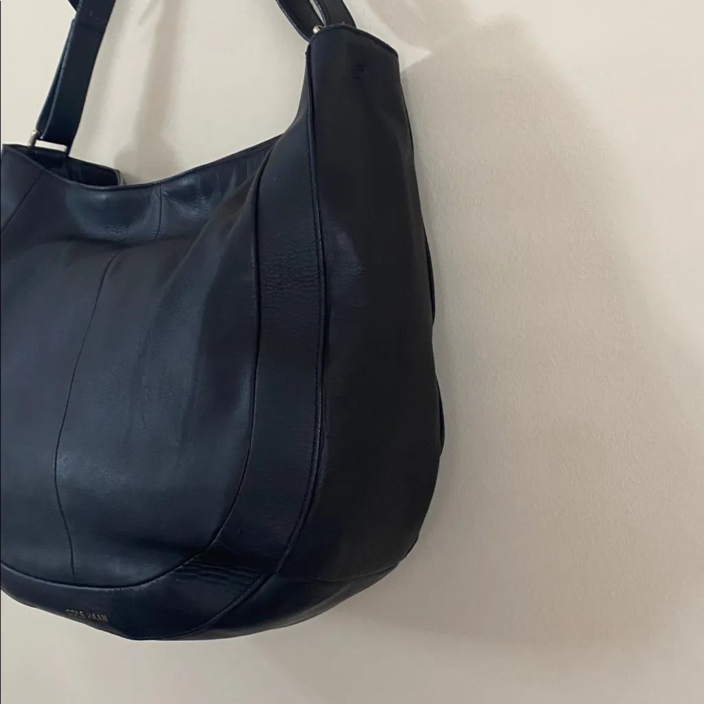 Cole Haan black Leather Hobo Bag - Image 3