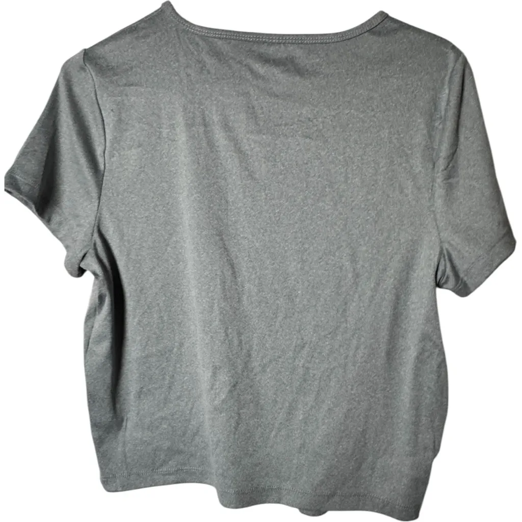 Colsie Women's Heather Gray Short Sleeve Sleep Crop Tee Sz L NWT Size L - Image 6