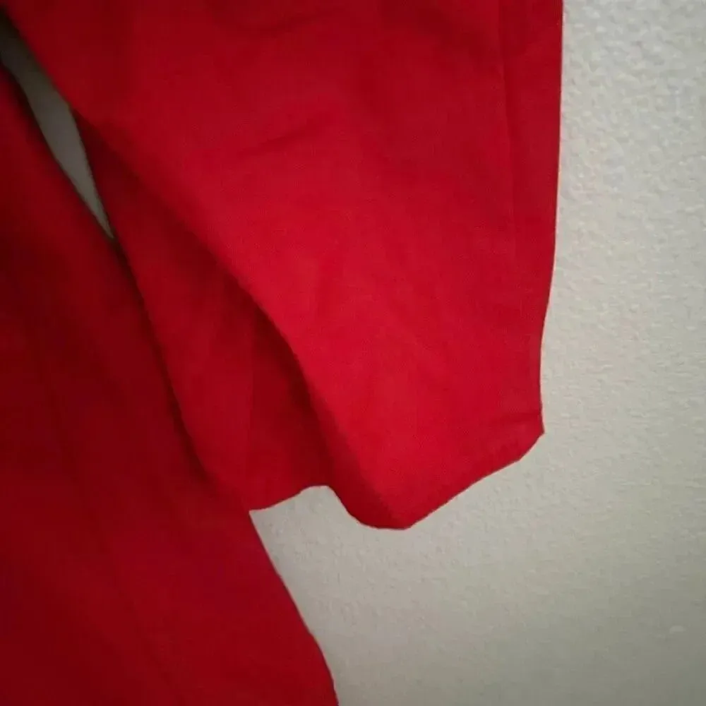 MAEVE x ANTHROPOLOGIE | Red Long-Sleeve Square-Neck Pleated Mini Dress | Size 1X - Image 10