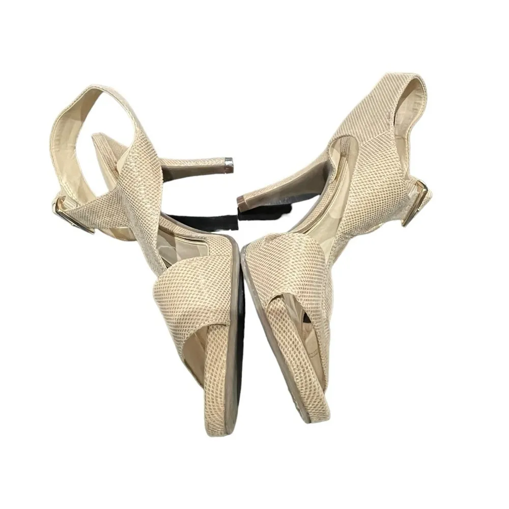 Kelly & Katie Beige Strappy Sandal High Heel Shoes Women’s Size 10 - Image 4