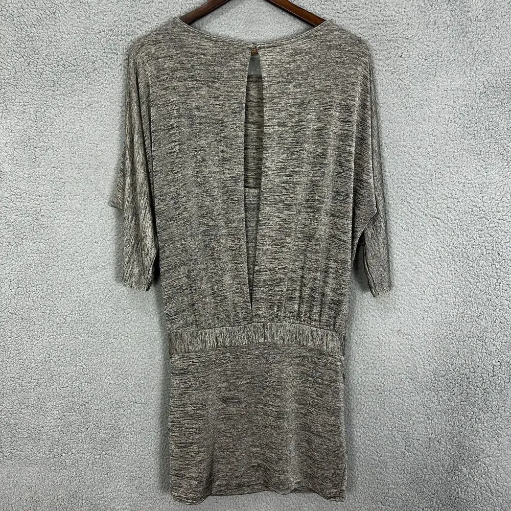 White House Black Market Dress Womens‎ Small Gray Slouchy Drop Waist Cutout Back - Image 2